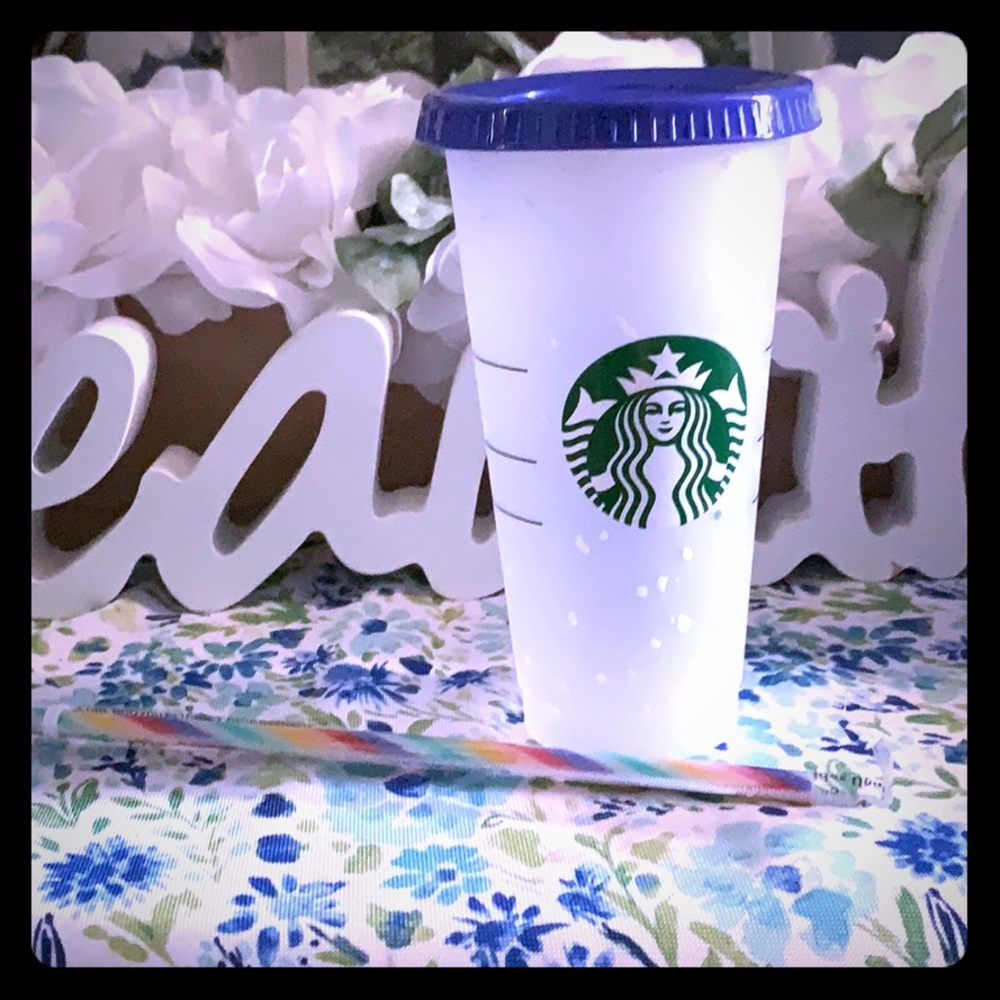 Last one! Starbucks confetti changing cups❤️🧡💙💚